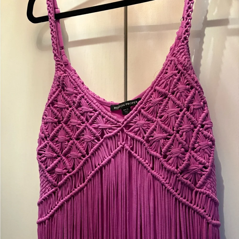 Purple Fringe Dress - Picture 2 of 4